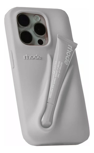 Funda Rhode Original Incluye Lip Gloss En Conjunto Unscented Gris Iphone 12/13 Pro Max