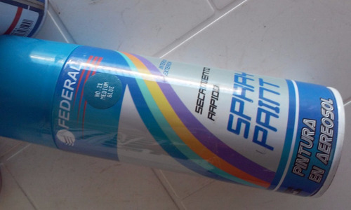 Imagen 2 de 4 de Spray Pintura Color Azul Med 450 Ml Federal