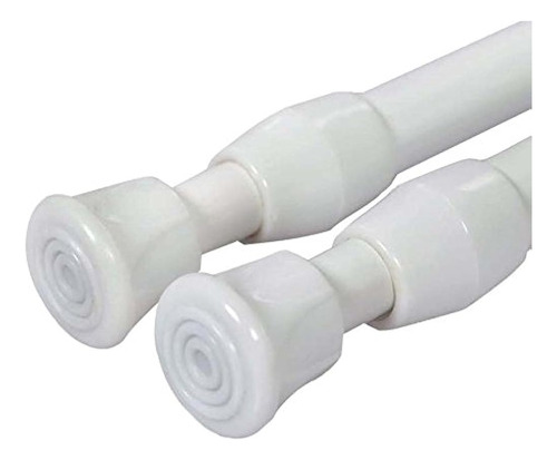 Aizesi 2pcs Spring Tension Curtain Rod 28 A 48inch White