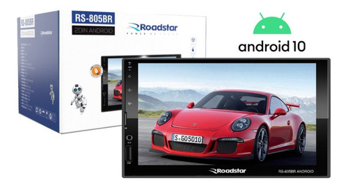 Multimídia 2din Android 10.1 Roadstar Rs805br 7 Pol Wifi Gps