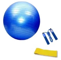 Comprar Pelota Pilates 70 Cm+ Banda Elástica + Cuerda Fitness