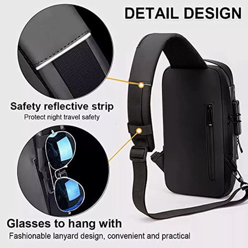 S Bolso De Hombro Antirrobo Con Carga Usb Para Hombre