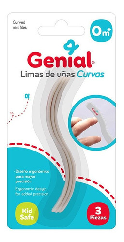 Limas De Uñas Curvas Para Bebe Genial 3 Unidades