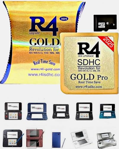 R4 Sdhc Gold Pack + Adaptador Usb Y 8gb Micro Sd Para Ds