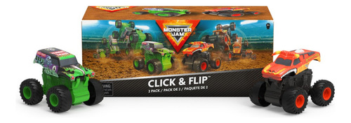 Monster Jam Click & Flip 2pk Negro