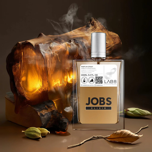 Perfume Lab 8 Jobs Elixir 100ml (masculino) Amadeirado Âmbar Especiado