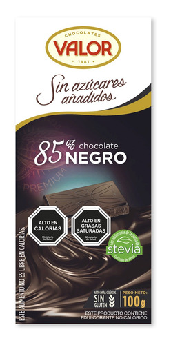 Chocolate Valor Dark 85% Sin Azucar 100 Gr / Superstore