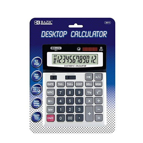 Bazic Calculadora De Sobremesa De 12 Dígitos W / Beneficio D