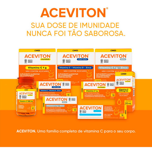 Kit 6 Unidades Aceviton Tripla Açao 10 Cpr Efervecente Sim