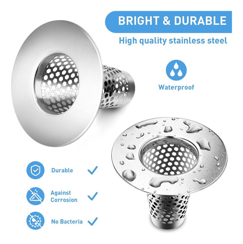 2 Coladores De Drenaje For Fregadero De Baño,