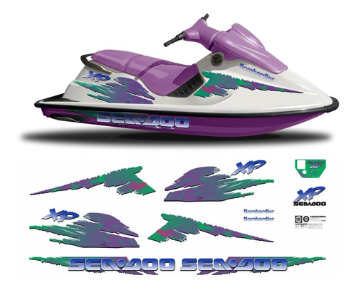 Kit Adesivos Jetski Jet Ski Seadoo Sea Doo Xp 1995 1996 Sd62