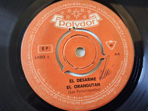 Vinilo Single De Los Portorriqueños - El Orangutan ( E151 (Usado)