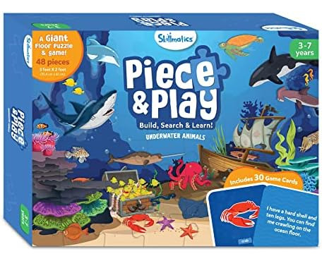 Skillmatics Floor Puzzle & Game - Piece & Play Underwater An