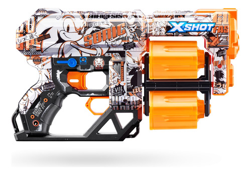 Blaster Retro Dread Sonic Con 24 Dardos Y Doble Rotación