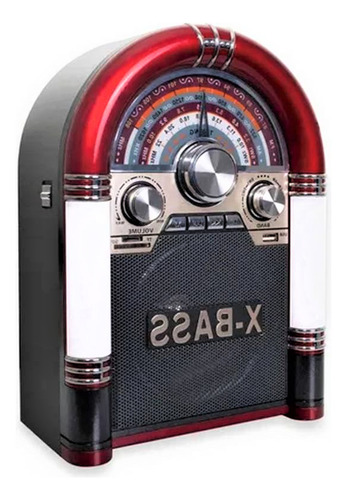Parlante Retro Rockola Xl Bluetooth Recargable Iluminada Ap2