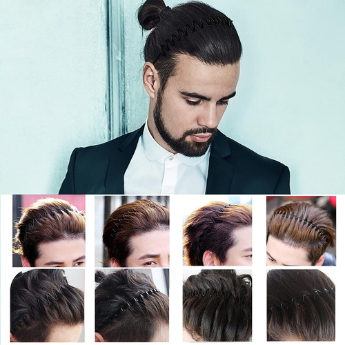 8 Diademas De Metal Para El Pelo, Diadema Ondulada Unisex, C