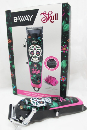 Imagen 6 de 10 de Maquina De Cortar Pelo B-way Skull + Kit Accesorios