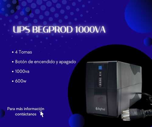 Ups Begprod 1000va 110v 4 Tomas