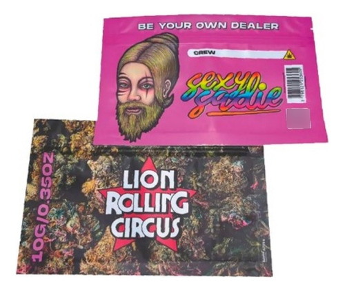 Bolsa Guarda Flores Lion Rolling Circus Sexy 10gr Hermética