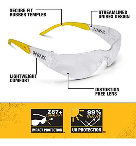 Dewalt Dpg54-1d Protector Claro De Alto Rendimiento, Gafas