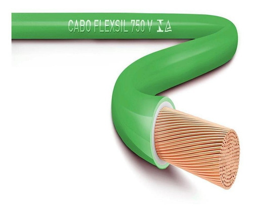 Cabo Flexível Flexsil Sil 2,5 Mm², 750v, Verde 25 Metros