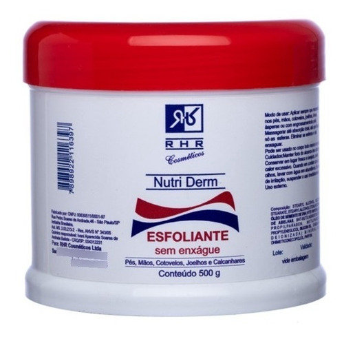 Esfoliante Nutri Derm 500g (sem Enxágue) - Rhr              
