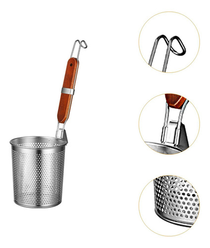 Cesta De Pasta De Malla De Papas Fritas Sifter Alimento S