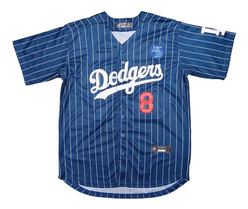 Camiseta Casaca Baseball Mlb La Dodgers 24 Bryant Retro Blue