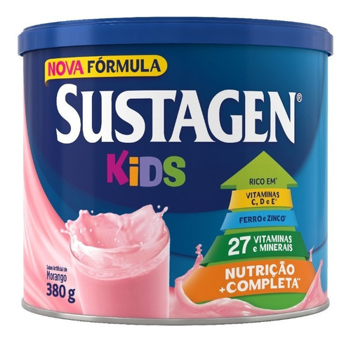 Complemento Alimentar Sustagen Kids Sabor Morango - Lata 380