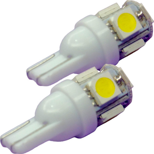 Par De Lâmpada Pingão Led Super Branco 5 Leds 12v