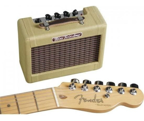 Cubo Amplificador Fender 57 Twin P/ Guitarra 1 Watt Mini Cor Creme 110v