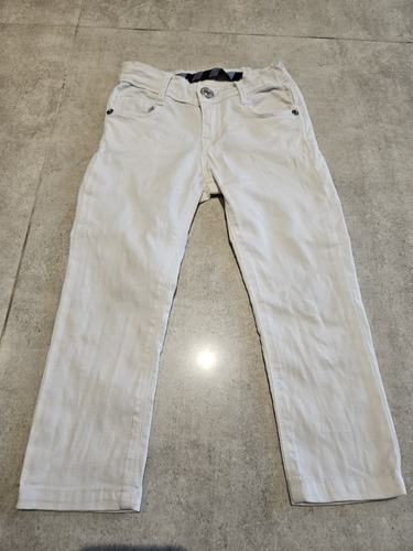 Pantalon De Jean Blanco Niños Little Akiabara Talle 3 Años