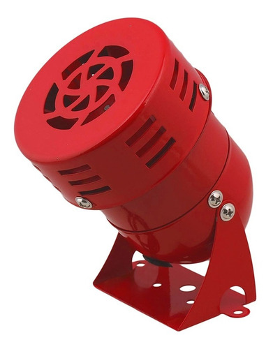 Sirena Metálica Mini Roja Turbina 100db 220 Vac Alarma Motor