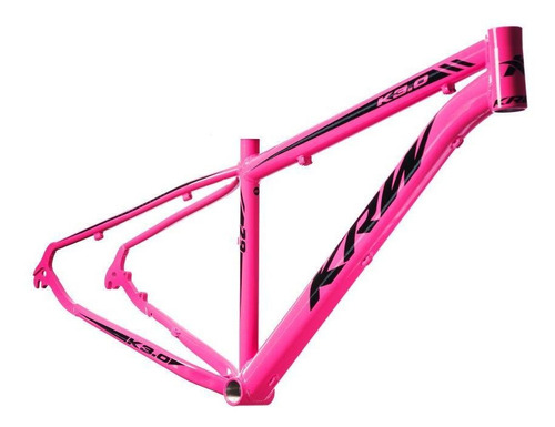 Quadro Bicicleta Aro 29 Alumínio 6061 Mtb - Krw Cor Rosa/Preto