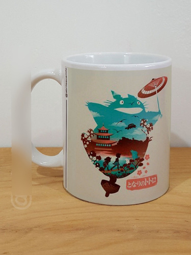 Taza Mi Vecino Totoro Pintura Acqua Cerámica Importada Orca