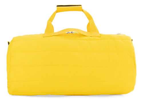 Duffle Bag De Viaje Cloe Grande Diseño Acolchado Color Amarillo