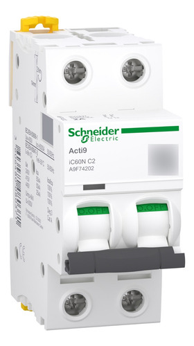 Breaker Schneider Acti9 Ic60n 2x40amperios Montaje En Riel
