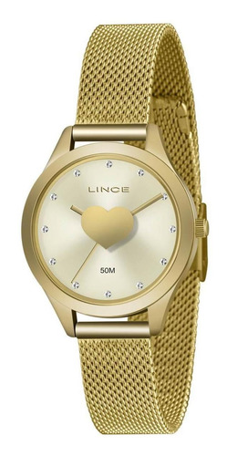 Relógio Lince Feminino Lrg4719l C1kx Casual Dourado