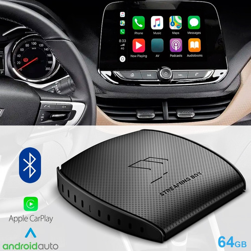 Streaming Box+ Automotivo Onix Tracker Carplay Bluetooth 64g