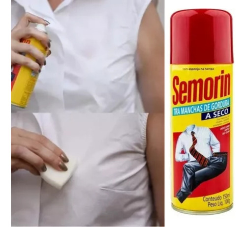 2 Tira Manchas Gordura Semorin A Seco Roupas Carpete 150 Ml