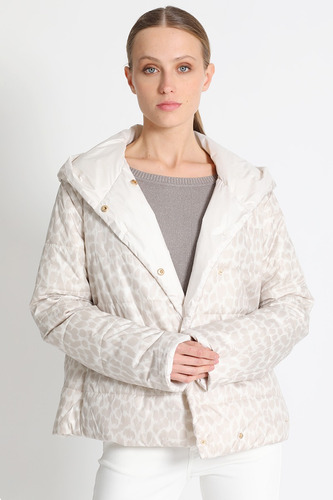 Parka Reversible Estampado Beige Liola