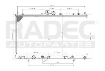 Radiador Mitsubishi Lancer 2002-2003-2004 L4 2.0 Lts Auto