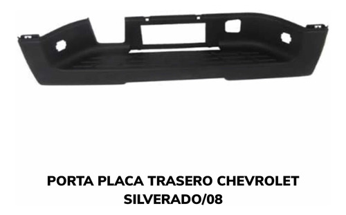 Porta Placa Trasero Chevrolet Silverado 07/14
