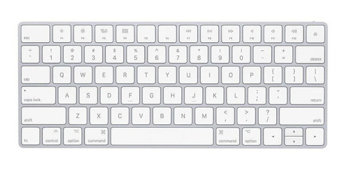 Imagen 1 de 4 de Apple Magic Keyboard inglés color plata y blanco