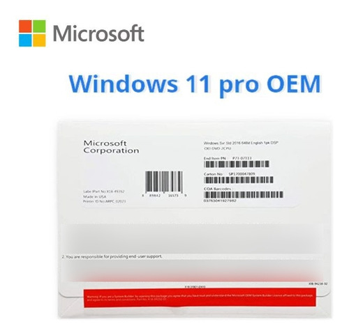 Licencia Fisica Windows 11 Pro 64bit Español Latino Dvd