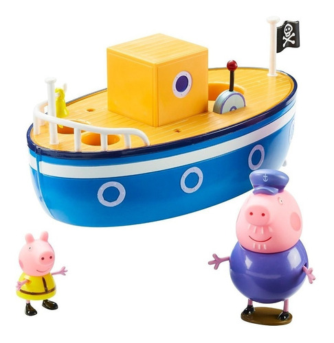 Barco Barquinho Vovô Pig - Flutua Na Água - Peppa Pig - Dtc
