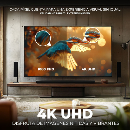 Onn 75'' Class 4k Qled 2160p Smart Tv 100071709 + Soporte (Reacondicionado)