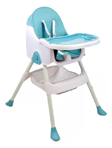 Silla De Comer 2 En 1 Plegable Luxury Cta Color Azul