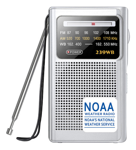 Greadio Noaa Radio Meteorologica, Transistor De Bateria Am/f