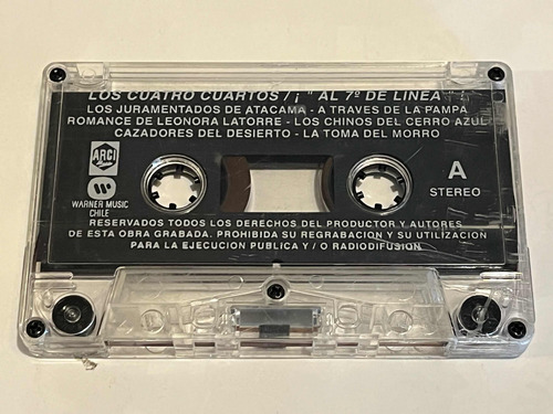 Cassette Los Cuatro Cuartos / Al 7.o De Linea ( Sin Caratula